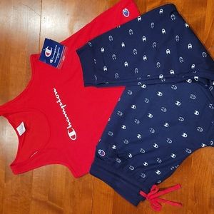 Champion Sporty Pajama/Lounge Tank/Pants Set Sz Lrg.